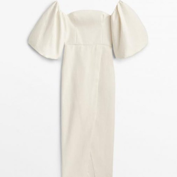 MASSIMO DUTTI - Linen Midi Dress - XS - Picture 4 of 7